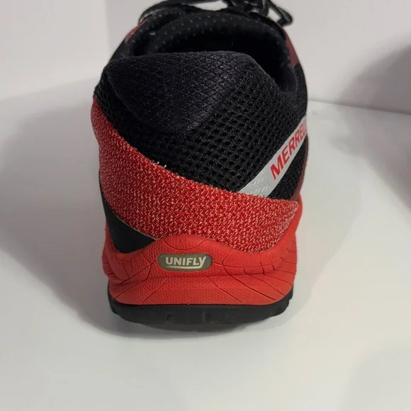 Merrell Men's Black and Red Trail Running Shoes - Picture 6 of 14